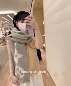 Luxury Reversible Monogram Winter Stole – Unisex Style