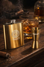 Luxury Flask & Shot Glass Travel Set – Designer-Inspired Barware Kit