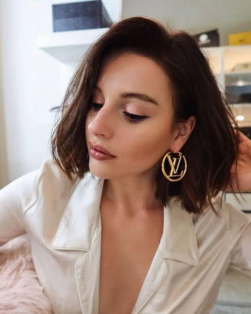 Gold Statement Monogram Hoop Earrings – Luxury Designer-Inspired Jewelry