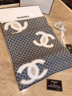Luxury Monogram Pattern Winter Stole for Men & Women
