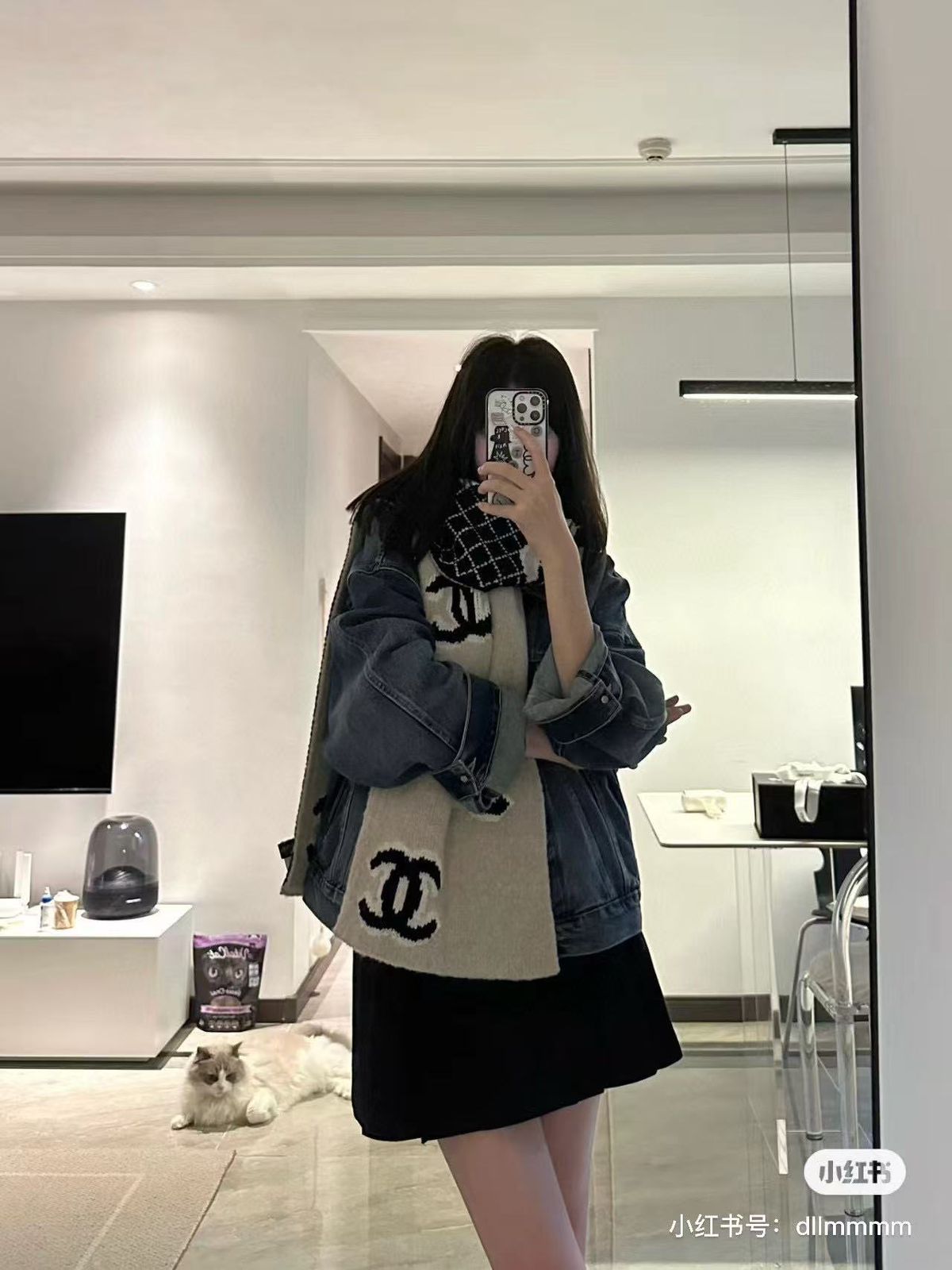 Luxury Monogram Pattern Winter Stole for Men & Women